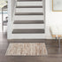 9' X 12' Ivory and Gray Abstract Non Skid Area Rug
